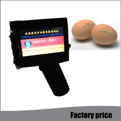 Porcellana Codici industriali portatili tenuti in mano della data della stampante a getto di inchiostro per l'uovo nel nero fornitore